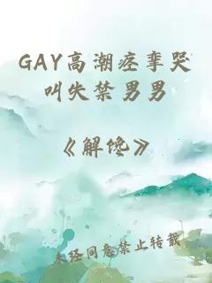 GAY高潮痉挛哭叫失禁男男