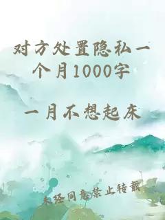 对方处置隐私一个月1000字