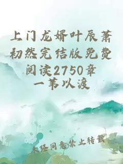 上门龙婿叶辰萧初然完结版免费阅读2750章