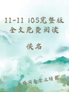 11-11 iOS完整版全文免费阅读