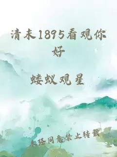 清末1895看观你好